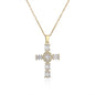 NEWBUY Classic Design Cross Pendant Necklace For Women 2026 Hot Sale Luxury AAA Cubic Zirconia Crystal Christian Jewelry Gift
