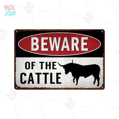 Wildlife Warning Signs Beware Of The Pig Snakes Metal Sign Animals Tin Plate Wild Forest Warning Plaque Retro Wall Stickers Sign