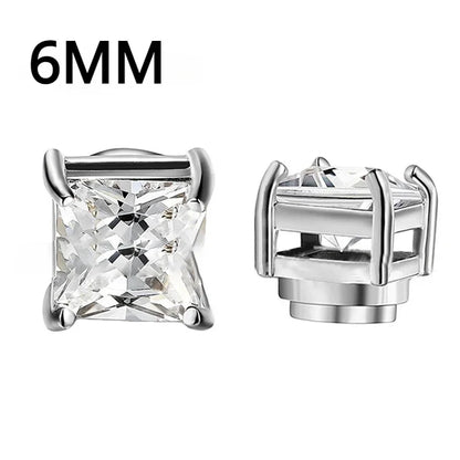 Magnetic Clip Earrings for Women and Men | No Piercing Crystal Studs