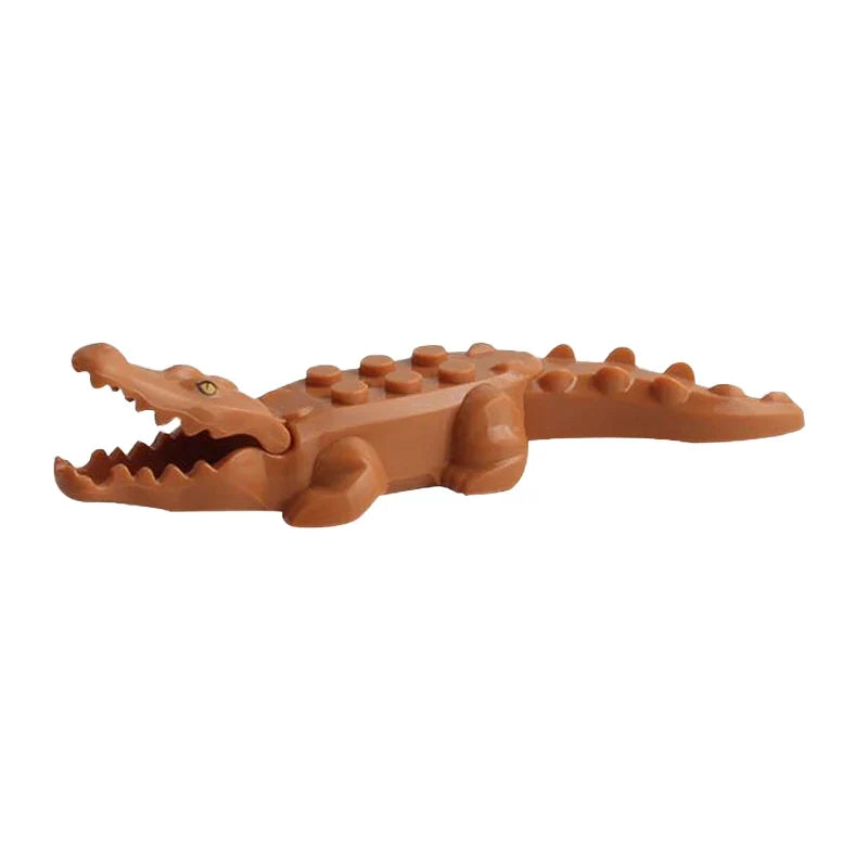 Marine Animal Building Blocks Set | Crocodile Whale Shark Octopus Snake Dinosaur Toys