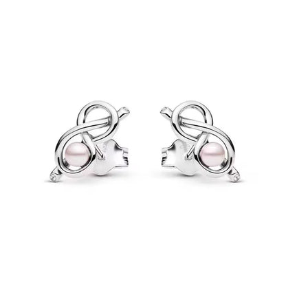 2026 New 925 Silver Elephant Cherry Blossom Butterfly Heart Earrings, a delicate choice for women's fashion jewelry