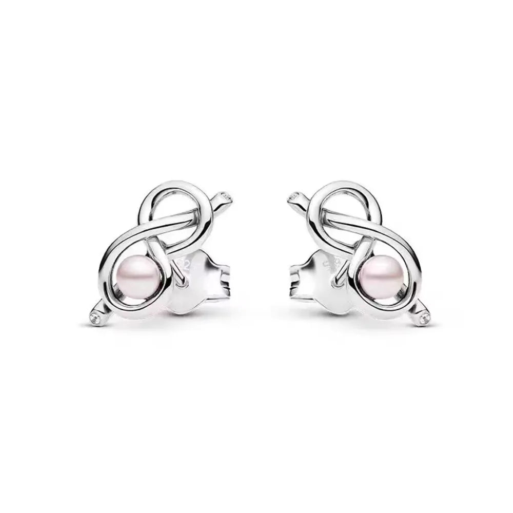 European New 925 Silver Butterfly Flower Stud Earrings, Fit Women's Festival Exquisite Charm Jewelry Gifts