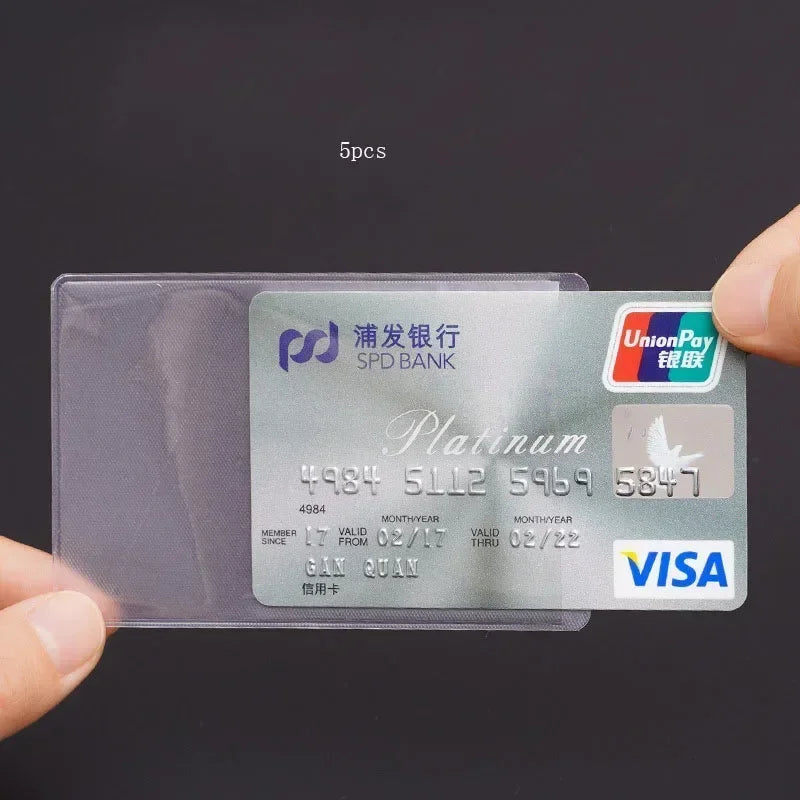 Transparent PVC ID Card Holder | Waterproof Credit Card Protector Pouch