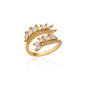 Luxury Rose Flower Zircon Rings For Women Gold Color Stainless Steel Fashion Butterfly Ring 2023 Wedding Aesthetic Jewerly Gift
