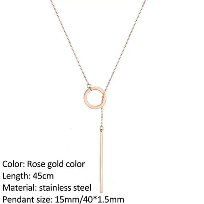 SUNIBI Fashion Stainless Steel Necklace for Woman Personality Infinity Cross Pendant Gold Color Necklaces on Neck Women Jewelry