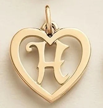 SUNIBI Stainless Steel Letter Heart Shape Hollow Pendant Charm for Bracelet Necklaces  for Women DIY Jewelry Making