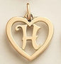 SUNIBI Stainless Steel Letter Heart Shape Hollow Pendant Charm for Bracelet Necklaces  for Women DIY Jewelry Making