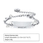 Custom Personalized Name ID Bracelet Gilrs Boy Gifts, Stainless Steel Curb Chain Link Crown Bracelet Not Allergic