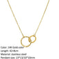 SUNIBI Fashion Stainless Steel Necklace for Woman Personality Infinity Cross Pendant Gold Color Necklaces on Neck Women Jewelry