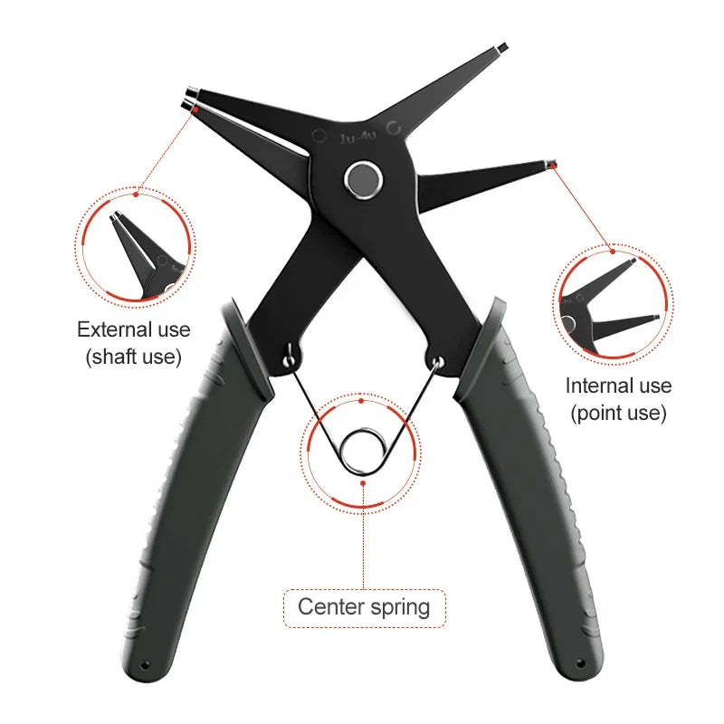 2 in 1 Snap Ring Pliers | Internal External Retaining Ring Pincer Tool