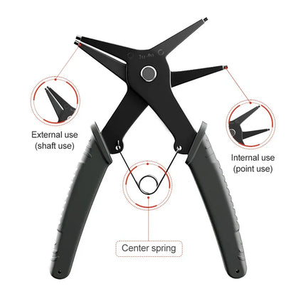 2 in 1 Snap Ring Pliers | Internal and External Retaining Ring Tool
