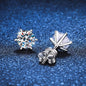 NeeTim 0.3-2CT Moissanite Stud Earrings For Women Screw Thread Ear Studs 925 Sterling Silver Wedding Jewelry Pass Diamond Test