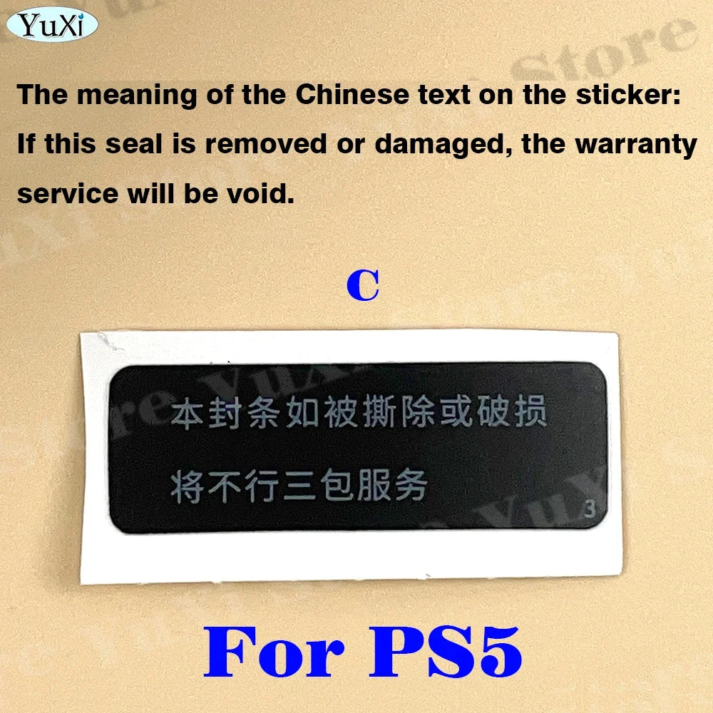 Console Seal Warranty Sticker Kit for PS4 Pro, PS4 Slim, PS5, PS3 | Game Console Label & Barcode Replacement Set