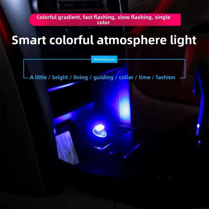 Car USB LED Atmosphere Light | Music Sync Sound Control Car Interior Decoration