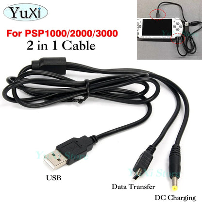 USB Charging Cable for PSP 1000 2000 3000 | Type-C Convert Adapter and Data Transfer