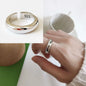 VENTFILLE 925 Sterling Silver Geometric Multilayer Round Bead Ring | Fashion Punk Temperament Jewelry