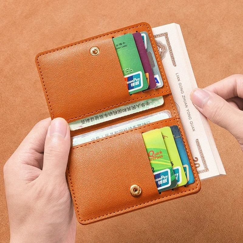 Compact Leather Card Wallet for Men and Women | Minimalist Everyday Carry