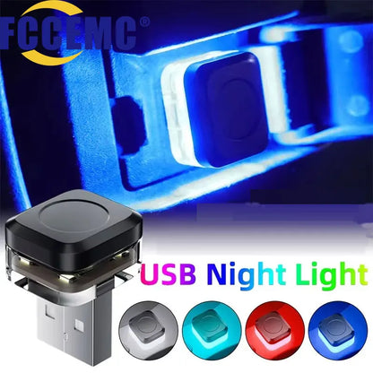 Mini Car USB LED Light | Portable Plug Play Ambient Mood Lamp for Auto Interior