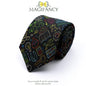 100%Cotton 8cm Tie Math Sciences Astronomy Physical Chemistry Men College Academy Institute School Cosplay Gift Cravat Accessory