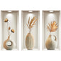 Space-Themed Flower Pattern Wall Stickers | Reusable PVC Decals for Home Decor