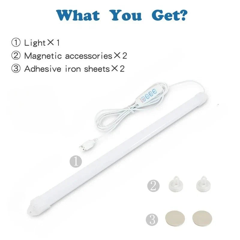 LED Light Under Cabinet Lights | USB Dimmable 3 Color Magnetic Strip