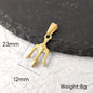 Mythology Medusa Poseidon Trident Charm Stainless Steel Ancient Greek Amulet Neptune Pendant Men 18k Gold Trident Pendant