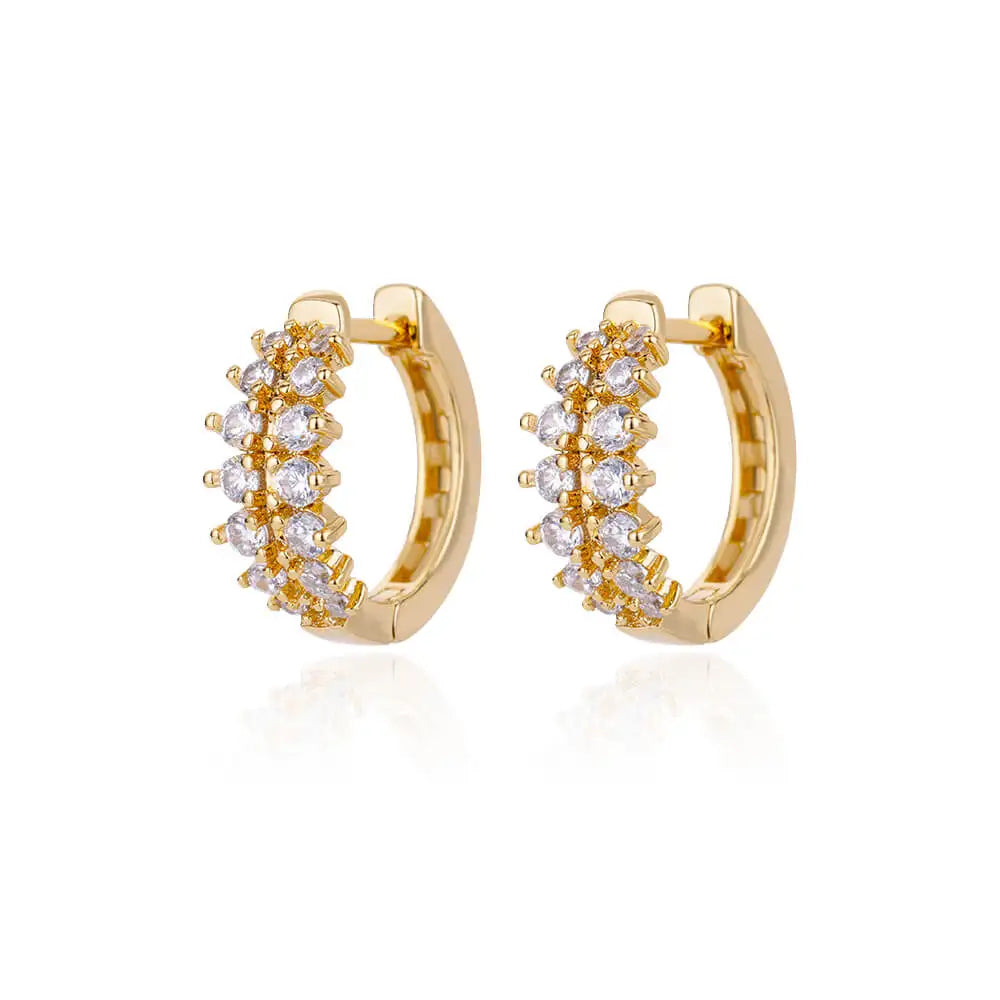 Zircon Pendientes Earring For Women Stainless Steel Hoop Piercing Earring Trending 2024 New Jewerly aretes de mujer bijoux femme