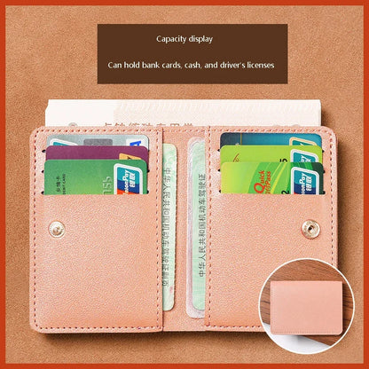 Mini Foldable Card Wallet | Unisex Soft Leather Driver's License Holder