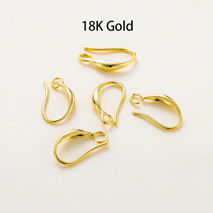 10pcs/lot 14K 18K Real Gold Earing Pendant Hook Ear Wire Hook For DIY Jewelry Making Earing Charms Accessories Components