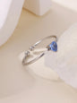 Fashion Zircon Heart Birthstone Rings For Women Stainless Steel Gold Color Birthstone Ring  Aesthetic Wedding Jewelry Gift