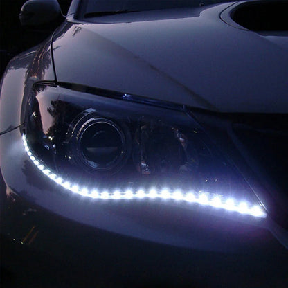 2X 30cm Car LED Strip Lights DRL | Flexible Ambient Decorative Atmosphere Lamp for 12V Vehicles