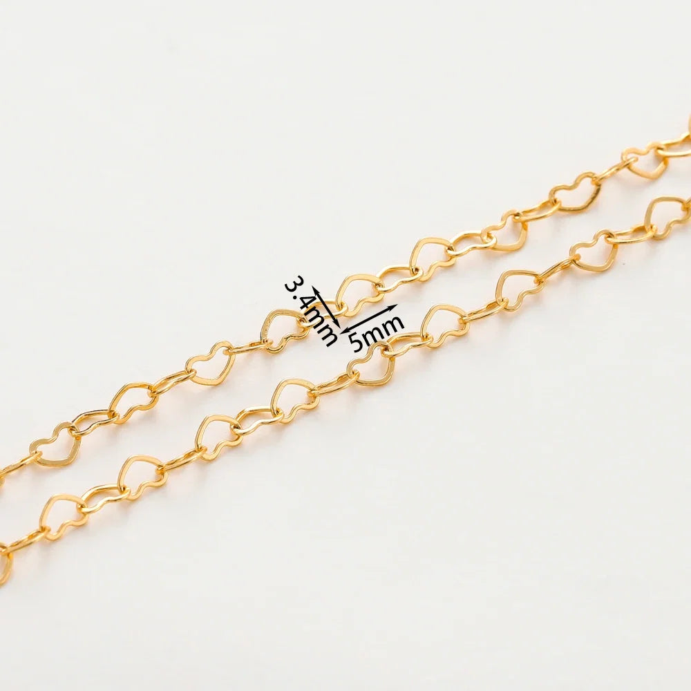 1Meter/lot 14K 18K Gold Plated Brass Metal Round Link Cable Chains DIY Jewelry Making Chain For Needlework Jewelry Accessories