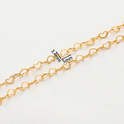 1Meter/lot 14K 18K Gold Plated Brass Metal Round Link Cable Chains DIY Jewelry Making Chain For Needlework Jewelry Accessories