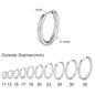 Minimalist Circle Hoop Earrings for Women, Simple Stainless Steel Round Huggies Earring