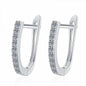 NeeTim Full Moissanite Hoop Earrings 925 Sterling Silver Lab Diamond Sparkling Earring for Women Party Wedding Designer Earrings