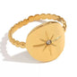 High End Waterproof Hollow Stainless Steel Finger Ring Trendy for Women Personalize Jewelry Wholesale