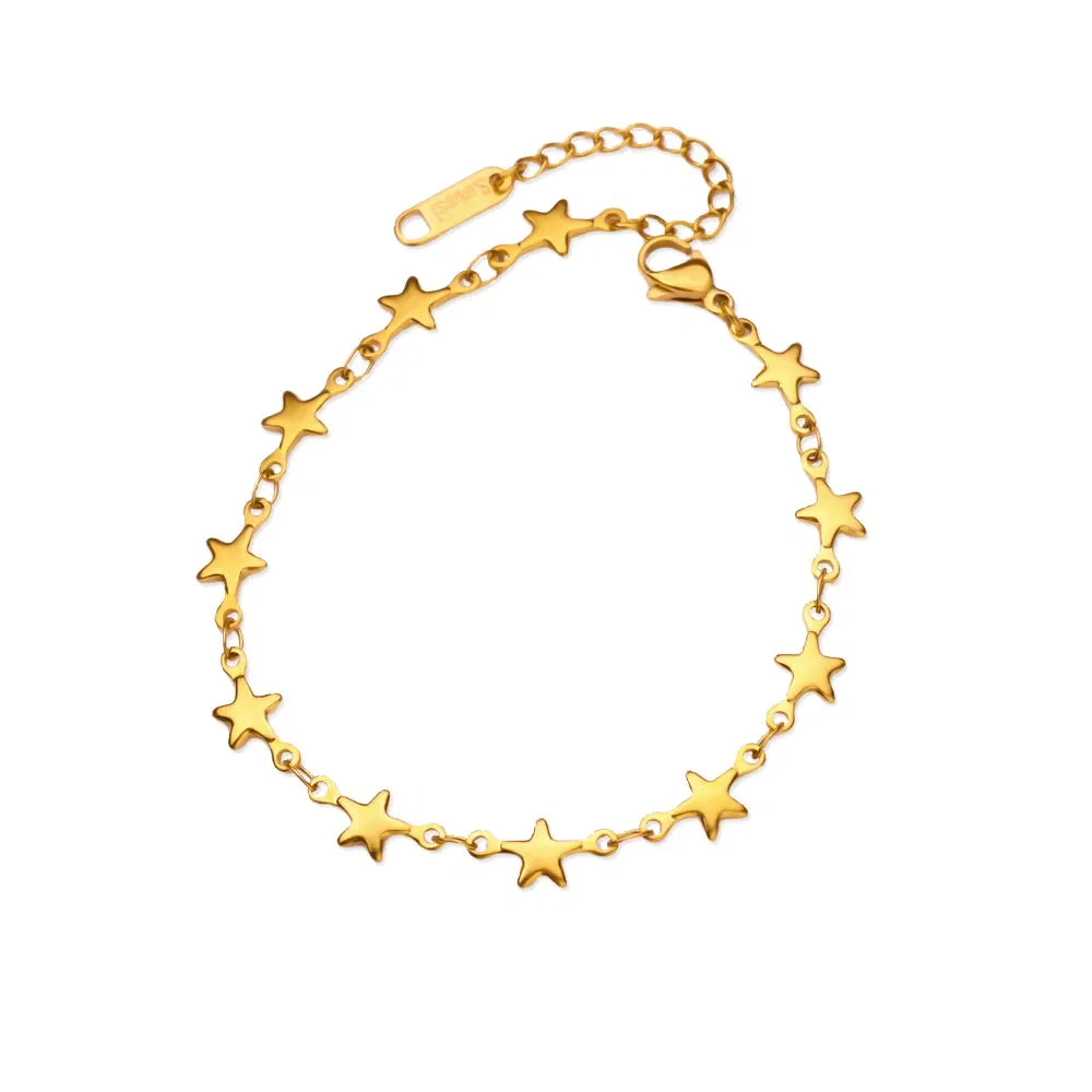 Stainless Steel Heart Bracelets For Women Gold Color Geometric Heart Bracelet Fashion Wedding Waterproof Jewelry Gift