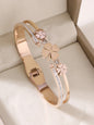 1pieces/set women's wedding jewelry party holiday Valentine's Day gift stainless steel bracelet plated with 18K gold bracelet
