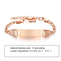 Custom Personalized Name ID Bracelet Gilrs Boy Gifts, Stainless Steel Curb Chain Link Crown Bracelet Not Allergic