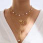 11 Pcs Women's Zircon Necklace Set Gold Color Fashion Love Heart Butterfly Pendant Hypoallergenic Neck Chain Boho Jewelry Gifts