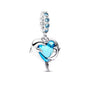 European Summer Blue Series Turtle Flower Pendant Fit S925 European 925 Sterling Silver Bracelet Bangles Necklace