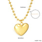 ASONSTEEL Romantic Heart Pendant Necklace | Gold Stainless Steel Choker for Women Gift