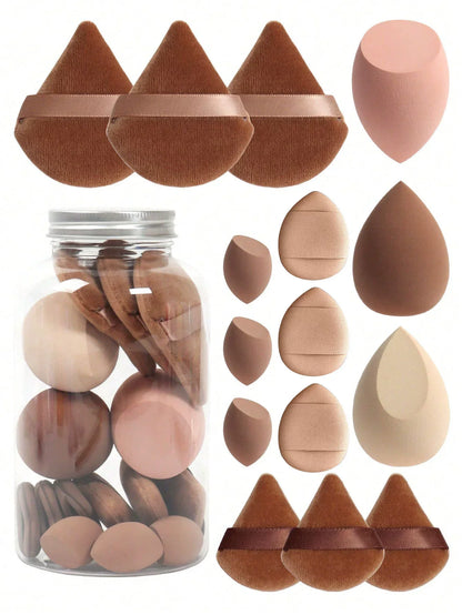 12pcs/15pcs Makeup Sponge Set | Super Soft Foundation Blender & Powder Puffs