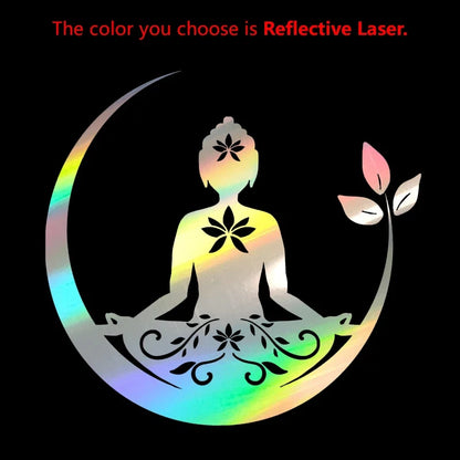 Buddha Chakra Peace Love Good Vibes Vinyl Sticker | Zentangle Mandala Laptop Decal