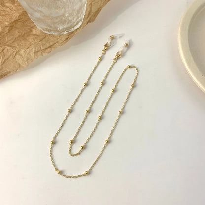 JWER Fashion Woman Sunglasses Chain Cylinder Bead Chain Anti-Falling Glasses Eyeglasses Cord Necklace Mask Chain for Women Gifts
