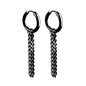 Black Arrow Punk Stainless Steel Stud Earrings | Unisex Gothic Ear Clip Set