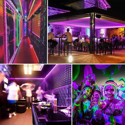 UV LED Light Strip 395-405nm | Flexible Black Light for Glow Parties