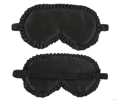Silk Sleep Mask with Elastic Band and Lace Trim | Lightproof Breathable Eye Cover