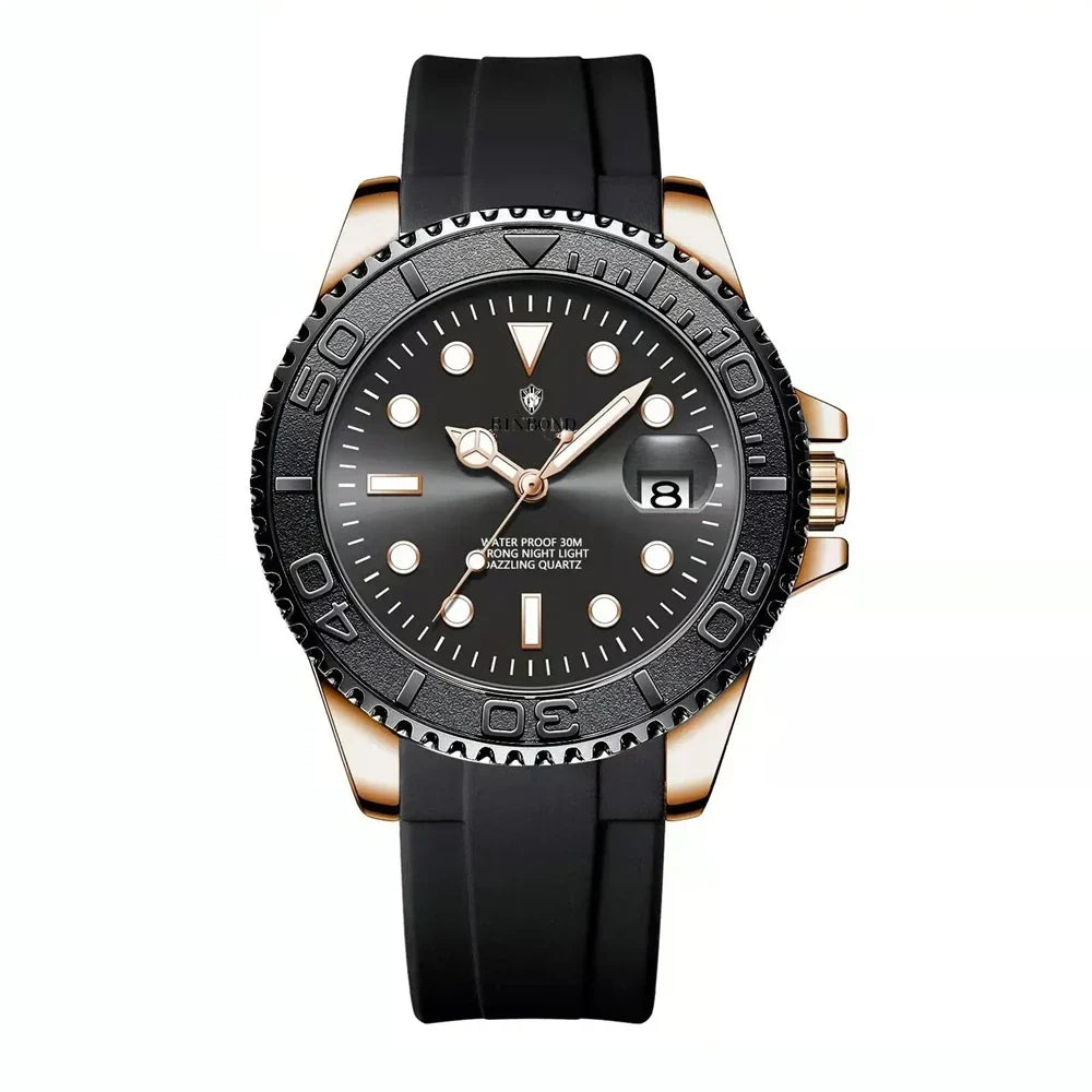 New Automatic Watch Mens Sports Bezel Gray Digital Luxury Watches For Man Fashion Quartz Wristwatches Gifts Men Tudo Por 1 Real