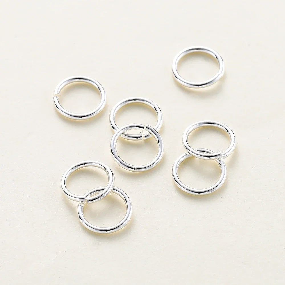 50-200/lot 14K 18K Gold Necklace Open Single Jump Ring Lobster Clasp Connector Split Ring Fitting DIY Jewelry Making Accessories